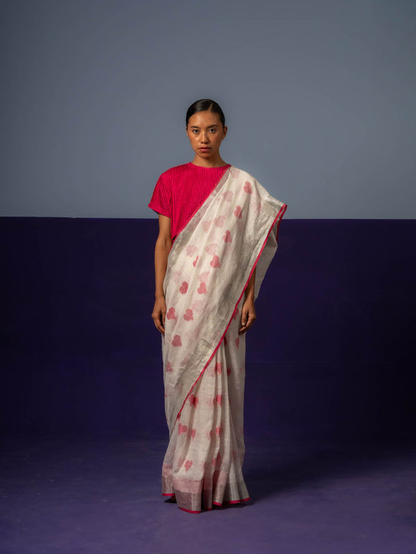 The Novi Linen Saree
